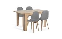 Argos Home Miami 4 - 6 Seater Table & 4 Beni Grey Chairs