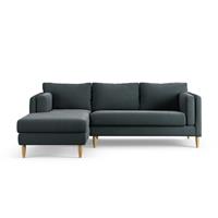 Habitat Newington Left Hand Corner Sofa - Charcoal - Ash Leg