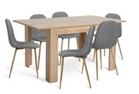 Argos Home Miami 6 - 8 Seater Table & 6 Beni Grey Chairs