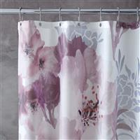 Catherine Lansfield Dramatic Floral Shower Curtain - Pink