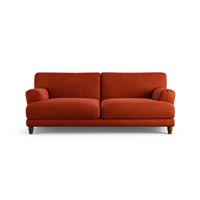 Habitat Askem Velvet 3 Seater Sofa - Burnt Orange - Dark Leg