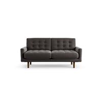 Habitat Fenner Velvet 2 Seater Sofa - Grey - Dark Leg