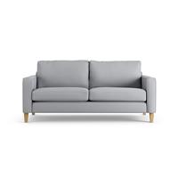 Habitat Flint Fabric 3 Seater Sofa - Grey - Ash Leg