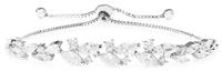 Jon Richard Rhodium Plated Cubic Zirconia Crystals Bracelet