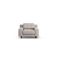 Habitat Hendricks Fabric Arm chair - Stone - Black Leg