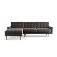 Habitat Fenner Left Hand Corner Sofa - Grey - Ash Leg