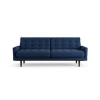Habitat Fenner Fabric 3 Seater Sofa - Navy Blue - Dark Leg