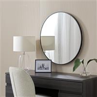 Home Essentials Black Round Wall Mirror - 70x70cm