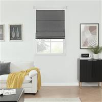 Little Black Book Plain Blackout Roman Blind - Charcoal