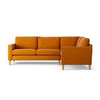 Habitat Flint Fabric Right Hand Corner Sofa - Orange-Ash Leg