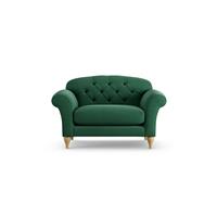 Habitat Brooker Fabric Cuddle Chair - Green - Ash Leg