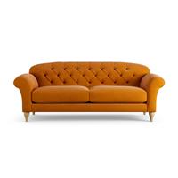 Habitat Brooker Fabric 4 Seater Sofa - Orange - Ash Leg