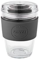 Smash Black Glass Coffee Cup - 340ml
