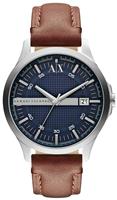 Armani Exchange Men's Brown Leather Strap Watch