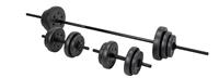 Opti Vinyl Barbell and Dumbbell Weight Set - 35kg