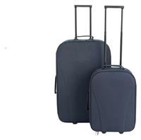 2 Piece Soft 2 Wheeled Luggage Set - Blue