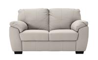Argos Home Milano Leather 2 Seater Sofa - Light Grey