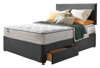 Silentnight Memory Double 2 Drawer Divan Bed - Charcoal