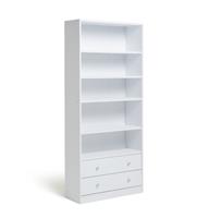 Argos Home Maine 2 Drawer Bookcase - White