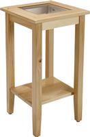 Argos Home 1 Shelf Solid Pine and Glass Top Telephone Table