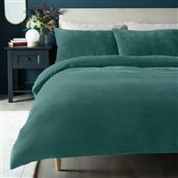 Argos Home Slinky Fleece Teal Bedding Set - King size