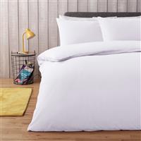 Habitat Easycare Plain White Bedding Set - Double