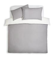 Habitat Easycare Two Tone White & Grey Bedding Set - Double