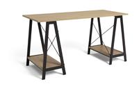 Habitat Trestle Table Office Desk - Oak Effect