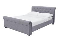 Argos Home Newbury Double Fabric Bed Frame - Grey