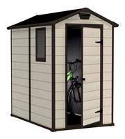 Keter Manor Apex Outdoor Garden Storage Shed 4 x 6ft - Brown