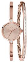 Spirit Ladies' Rose Colour Stone Set Watch and Bracelet Set