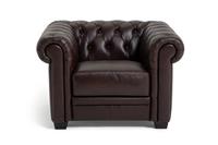 Habitat Chesterfield Leather Armchair - Walnut