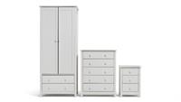 Argos Home Scandinavia 3 Piece 2 Door Wardrobe Set - White