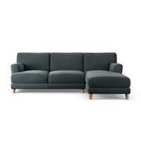 Habitat Askem Fabric Right Hand Corner Sofa-Charcoal-Ash Leg