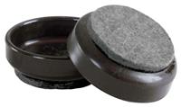 Felt Gard Castor Cups 60mm Brown - 4 pack