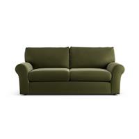 Habitat Molton Velvet 3 Seater Sofa - Green
