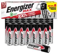 Energizer Max Alkaline AA Batteries - Pack of 32