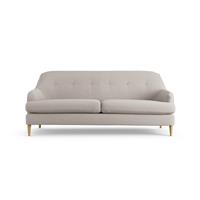 Habitat Frome Fabric 3 Seater Sofa - Stone - Ash Leg