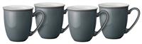 Denby Elements Set of 4 Stoneware Mugs - Fossil Grey