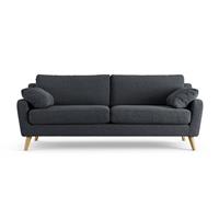 Habitat Ivor Fabric 4 Seater Sofa - Charcoal - Ash Leg