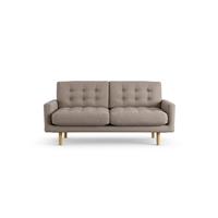 Habitat Fenner Fabric 2 Seater Sofa - Mocha - Ash Leg