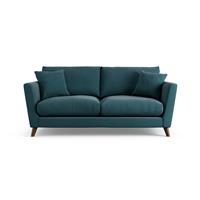 Habitat Lomond Fabric 3 Seater Sofa - Teal - Dark Leg
