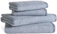 Habitat Marl 4 Piece Towel Bale - Rustic Blue
