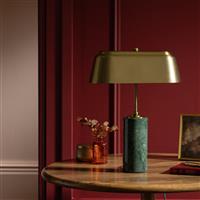 Habitat x Morris & Co. Bankers Marble Touch Table Lamp-Green