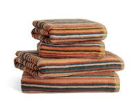 Habitat Bright Stripe 4 Piece Towel Bale - Orange