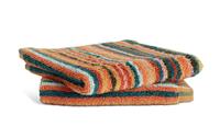 Habitat Bright Stripe 2 Pack Face Cloth - Orange