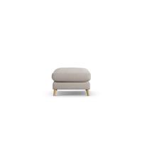 Habitat Lomond Fabric Footstool - Stone - Ash Leg