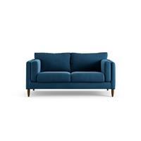 Habitat Newington Velvet 2 Seater Sofa -Ink Blue - Dark Leg