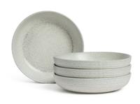 Habitat Textured Ripple 4 Piece Chalk Pasta Bowls - Natural