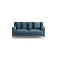 Habitat Swift Fabric 2 Seater Sofa - Blue - Ash Leg